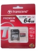 Карта памяти Transcend MicroSD 64Gb Class 10 Ultra High Speed 1 (U1) Premium